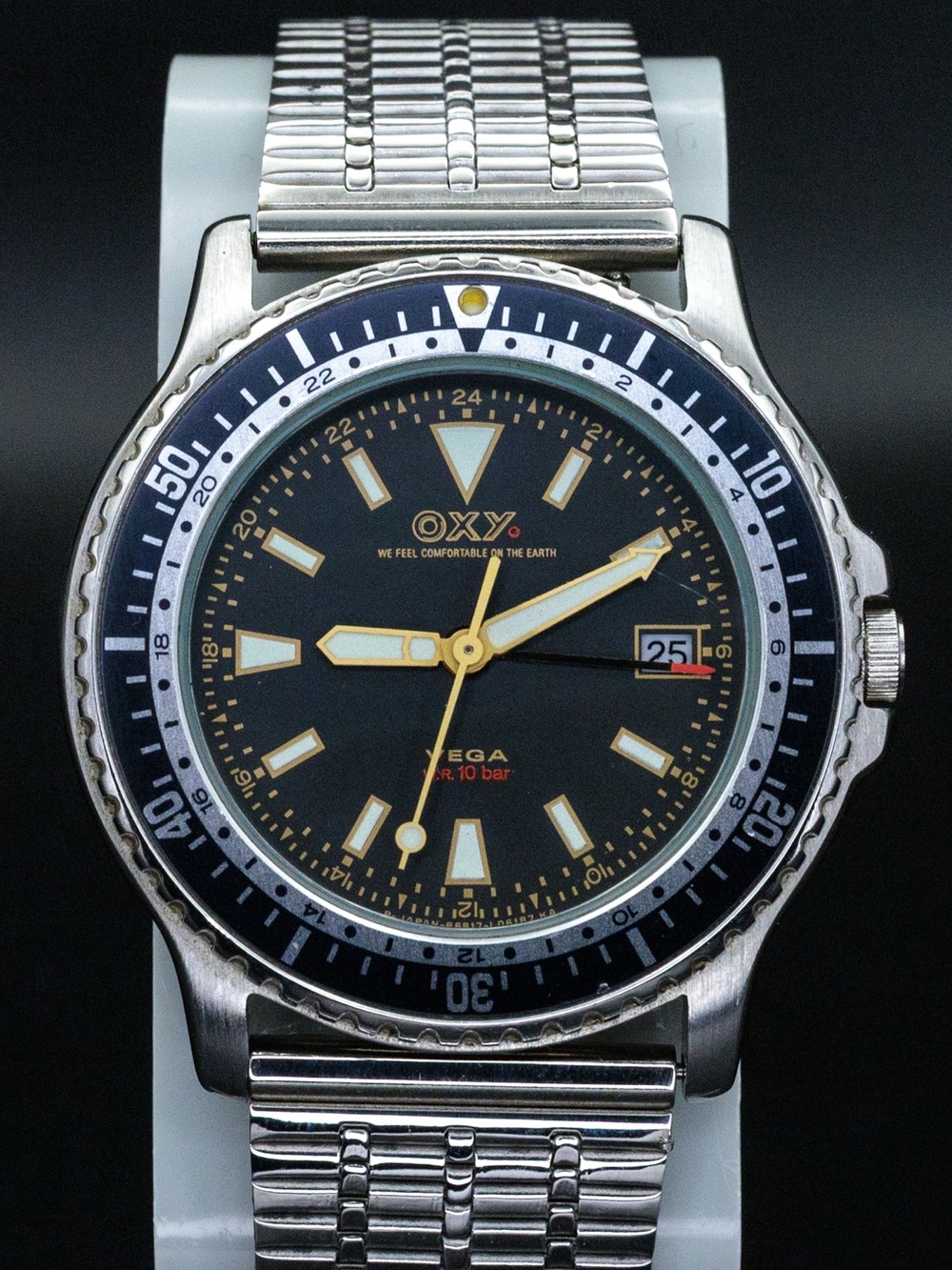 Citizen Oxy Rare Vega 6B17-LO1439 Vintage 36mm JDM Import Date Diver
